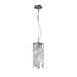 Maddison 2 Light Cylinder Crystal Pendant Light – Polished Chrome