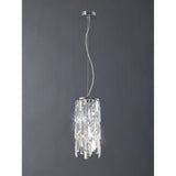 Maddison 2 Light Cylinder Crystal Pendant Light – Polished Chrome