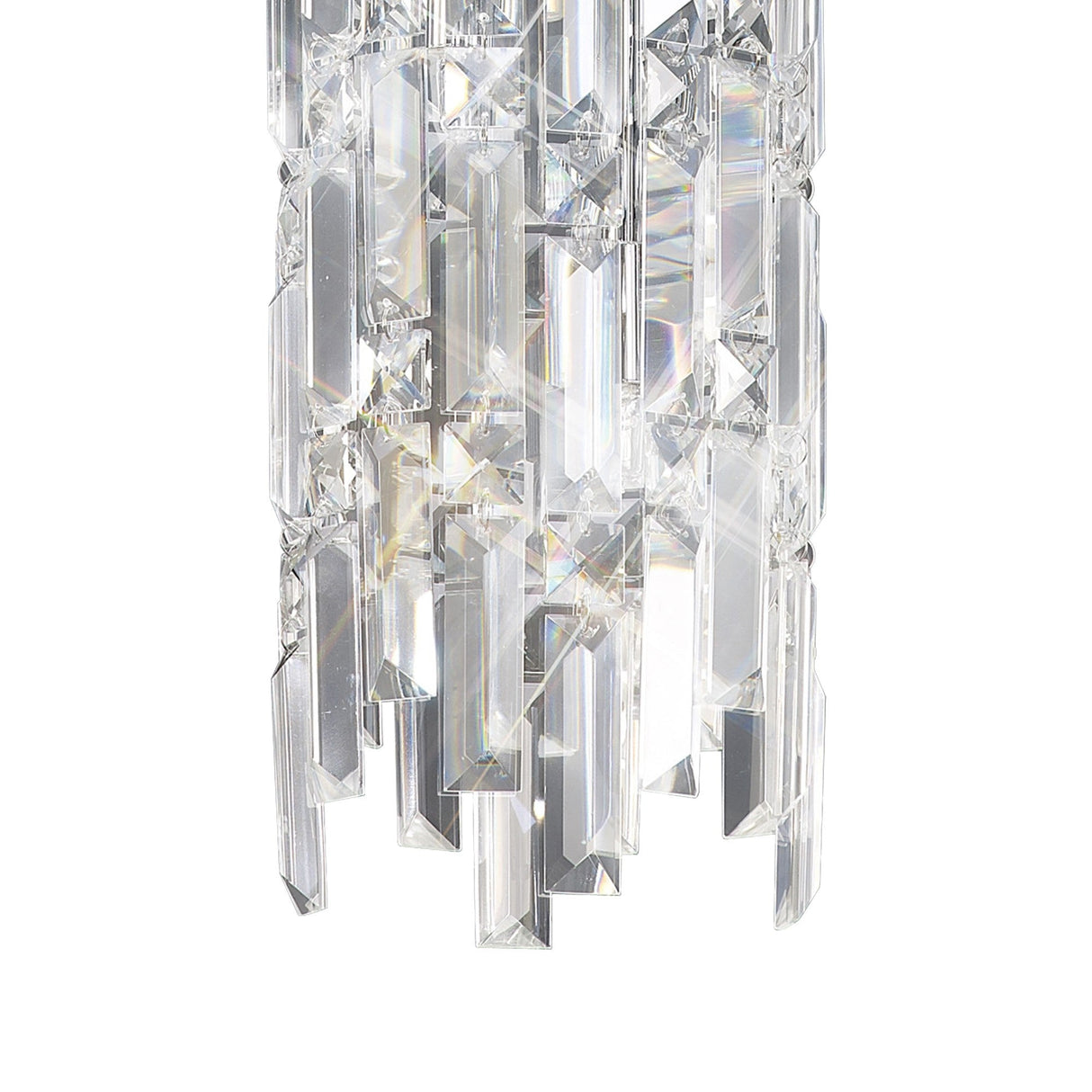 Maddison 2 Light Cylinder Crystal Pendant Light – Polished Chrome