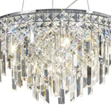 Maddison 42cm Round 6 Light Crystal Chandelier - Polished Chrome