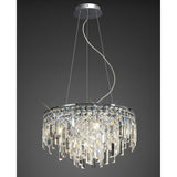 Maddison 42cm Round 6 Light Crystal Chandelier - Polished Chrome
