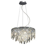 Maddison 42cm Round 6 Light Crystal Chandelier - Polished Chrome