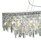 Maddison 6 Light Crystal Linear Suspension Light - Chrome