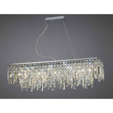 Maddison 6 Light Crystal Linear Suspension Light - Chrome