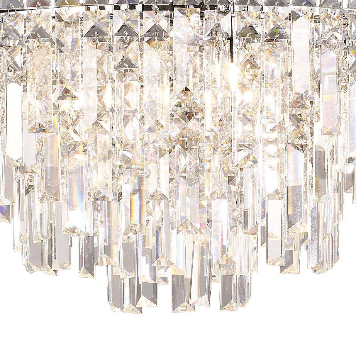 Maddison 60cm Round 8 Light Crystal Chandelier - Polished Chrome