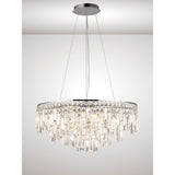 Maddison 60cm Round 8 Light Crystal Chandelier - Polished Chrome