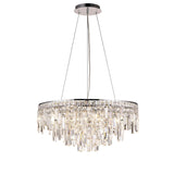 Maddison 60cm Round 8 Light Crystal Chandelier - Polished Chrome