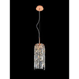 Maddison 2 Light Cylinder Crystal Pendant Light – Rose Gold