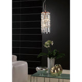 Maddison 2 Light Cylinder Crystal Pendant Light – Rose Gold