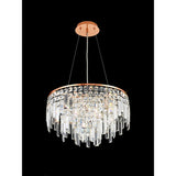 Maddison 42cm Round 6 Light Crystal Chandelier - Rose Gold