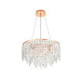Maddison 42cm Round 6 Light Crystal Chandelier - Rose Gold