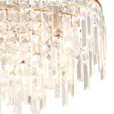 Maddison 42cm Round 6 Light Crystal Chandelier - Rose Gold