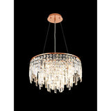Maddison 42cm Round 6 Light Crystal Chandelier - Rose Gold