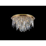 Maddison 6 Light Round Crystal Flush Ceiling Light - French Gold