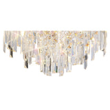 Maddison 6 Light Round Crystal Flush Ceiling Light - French Gold