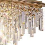 Maddison 6 Light Square Crystal Flush Ceiling Light - French Gold