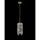 Maddison 2 Light Cylinder Crystal Pendant Light – French Gold