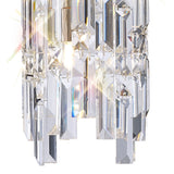 Maddison 2 Light Cylinder Crystal Pendant Light – French Gold