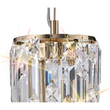 Maddison 2 Light Cylinder Crystal Pendant Light – French Gold
