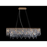 Maddison 6 Light Crystal Linear Suspension Light - Gold