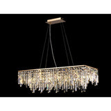 Maddison 6 Light Crystal Linear Suspension Light - Gold