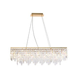 Maddison 6 Light Crystal Linear Suspension Light - Gold