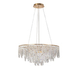 Maddison 60cm Round 8 Light Crystal Chandelier - French Gold