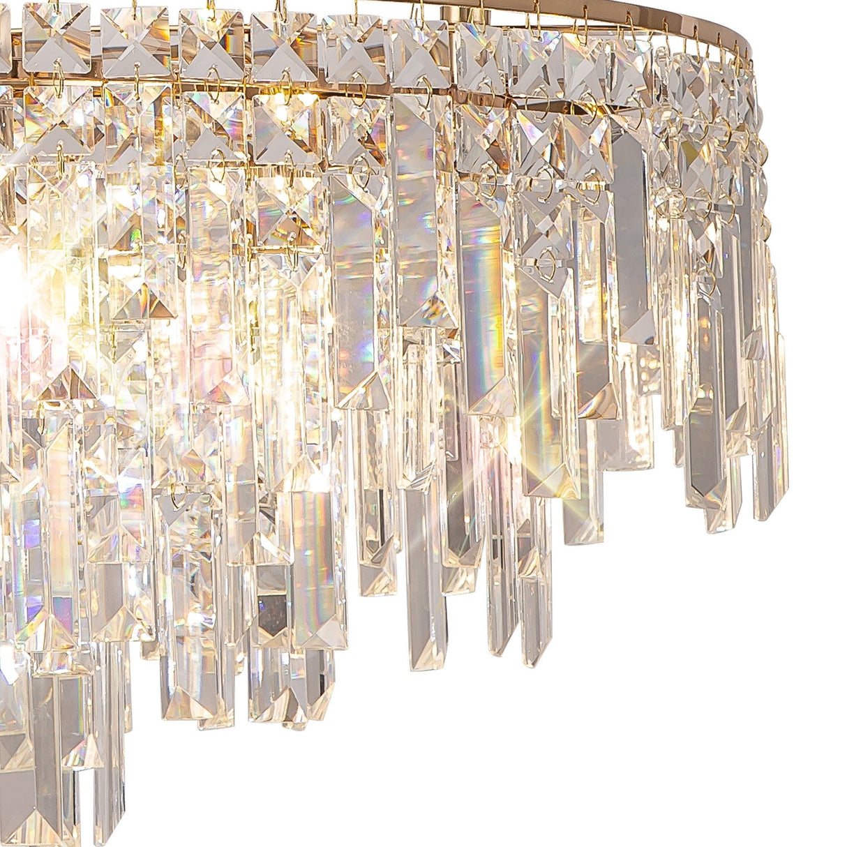 Maddison 60cm Round 8 Light Crystal Chandelier - French Gold