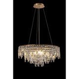 Maddison 60cm Round 8 Light Crystal Chandelier - French Gold
