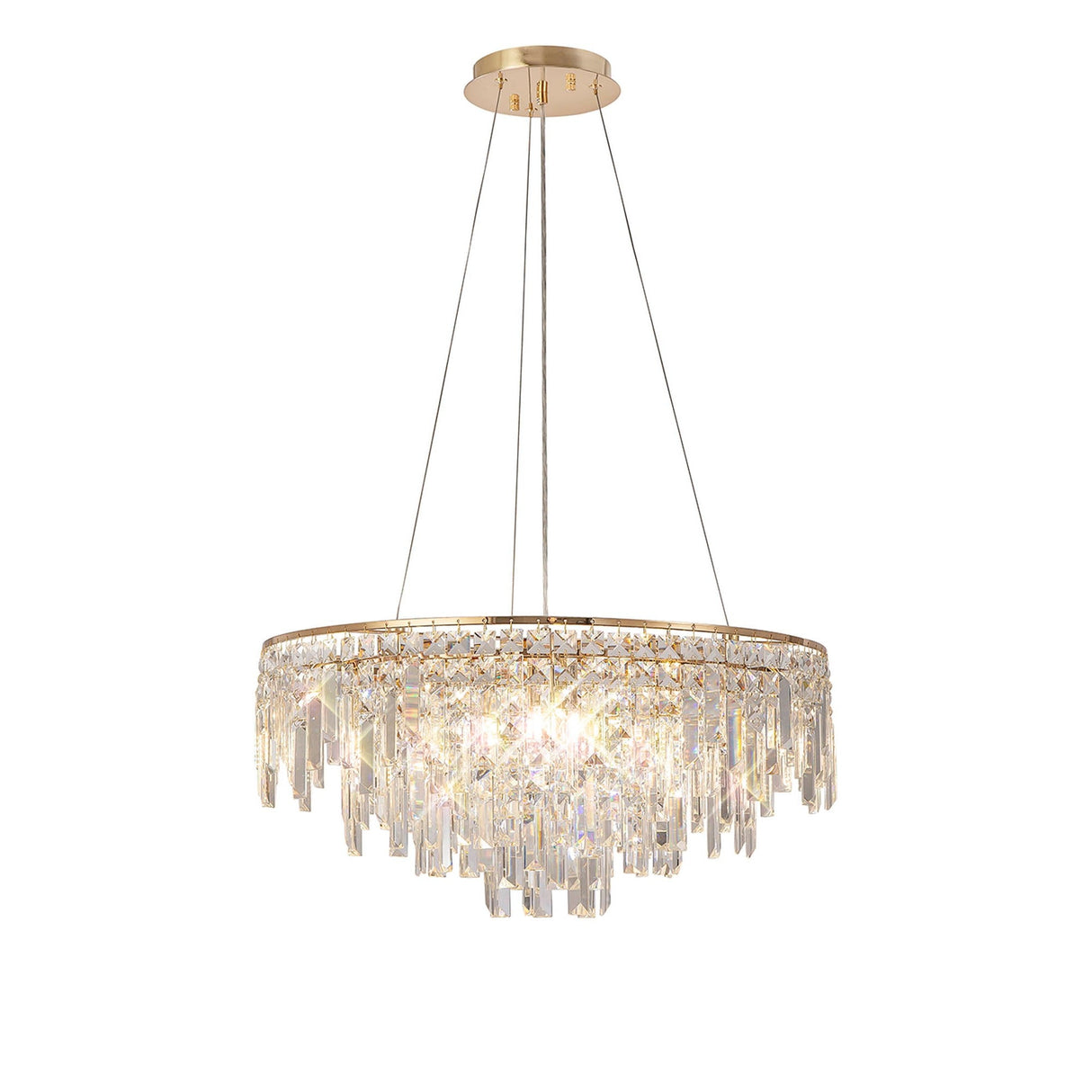 Maddison 60cm Round 8 Light Crystal Chandelier - French Gold