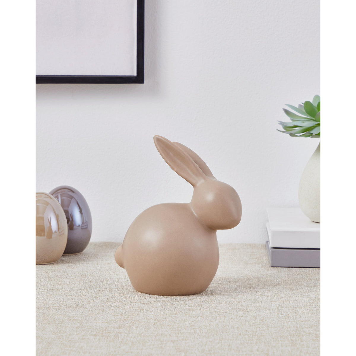 Madiorano Ceramic Rabbit Ornament 18cm - Brown