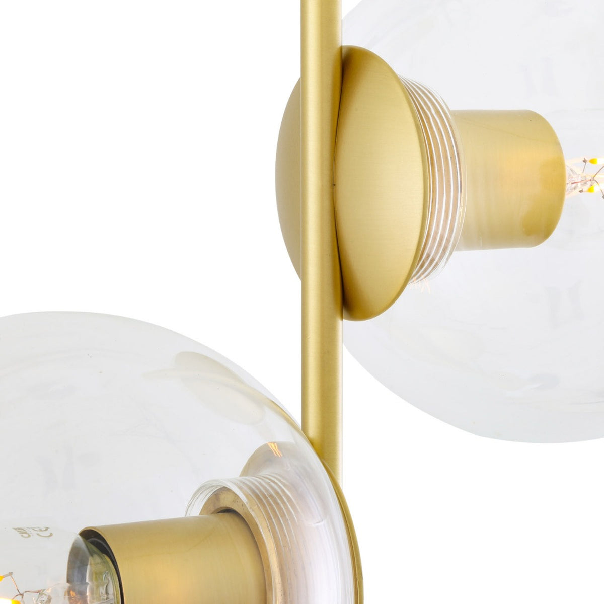 Madison Glass 2 Light Floor Lamp