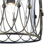 Malcolm 31cm 1 Light Pendant Light - Black & Clear