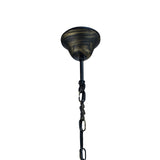 Malcolm 46cm 4 Light Glass Chandelier - Black & Gold