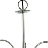 Malvina 36cm 3 Light Glass Chandelier/Semi Flush - Polished Chrome