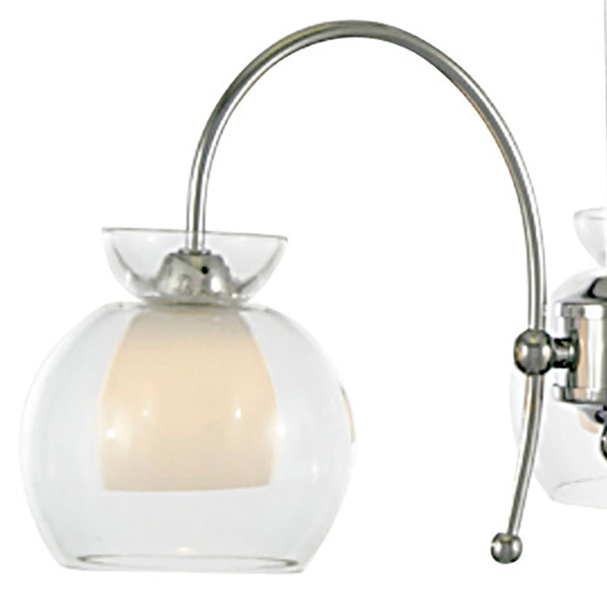 Malvina 36cm 3 Light Glass Chandelier/Semi Flush - Polished Chrome