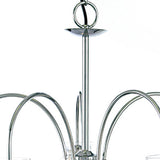 Malvina 64cm 5 Light Glass Chandelier/Semi Flush - Polished Chrome