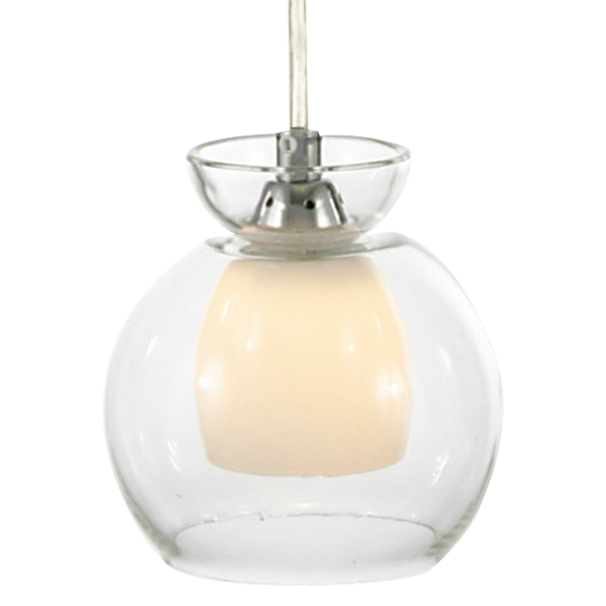 Malvina 15cm 1 Light Pendant Light - Polished Chrome & Clear
