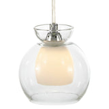 Malvina 15cm 1 Light Pendant Light - Polished Chrome & Clear