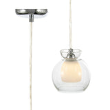 Malvina 15cm 1 Light Pendant Light - Polished Chrome & Clear