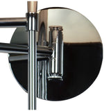 Manhattan 1 Light Swing Arm Wall Light - Chrome With Black Shade
