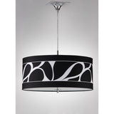 Manhattan Large 3 Light Pendant Light – Polished Chrome With Black Shade