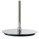Manhattan 2 Light Frosted Glass Table Lamp - Chrome With Black Shade