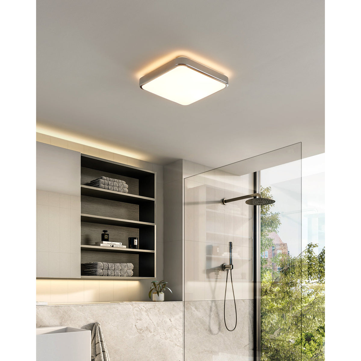 Manilva 1 LED Bathroom Ceiling Light - Chrome
