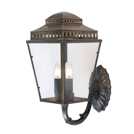 Mansion House 3 Light Wall Lantern - Aged Brass