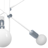 Manvena 8 Light Pendant - White & Chrome