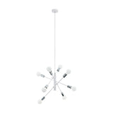 Manvena 8 Light Pendant - White & Chrome