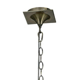 Mara 64cm 3 Light Chandelier - Antique Brass With White Shades