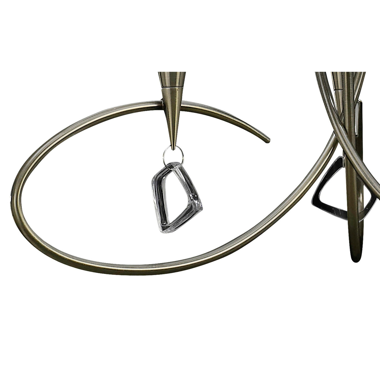 Mara 64cm 3 Light Chandelier - Antique Brass With White Shades