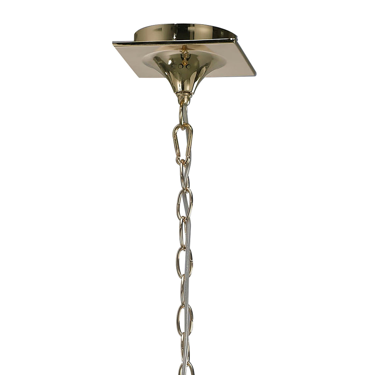 Mara 64cm 3 Light Chandelier - French Gold With Black Shades